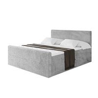 BOXBETT mit Matratze H3 und Lattenrost - TOLO-Z-v1 - 120x200 Cord - Hellgrau - Hellgrau, Holzwerkstoff (120/200cm)