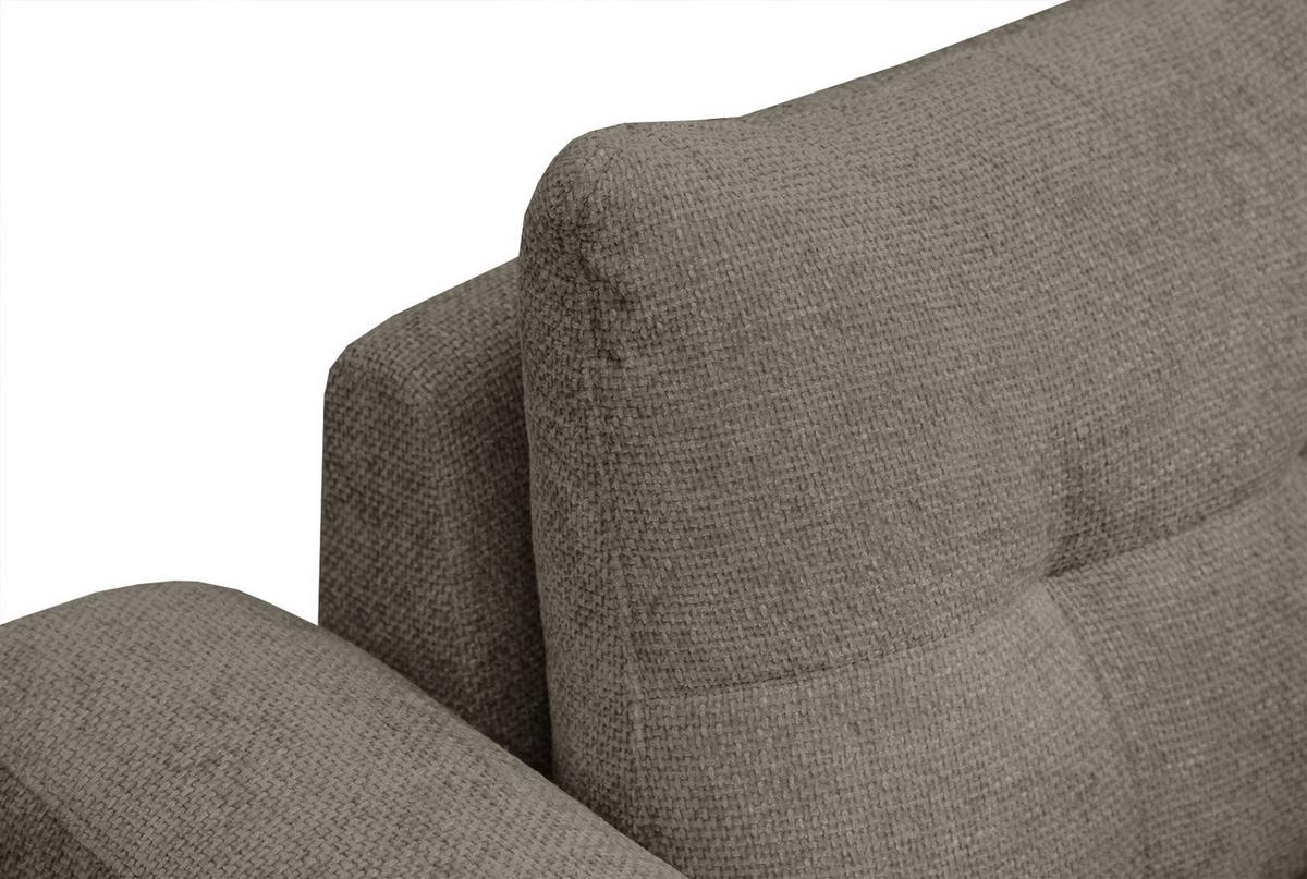 SOFA SALVINI 2-Sitzer, taupe - Taupe/Schwarz, Holzwerkstoff/Textil (176/88/99cm) - Wozimo