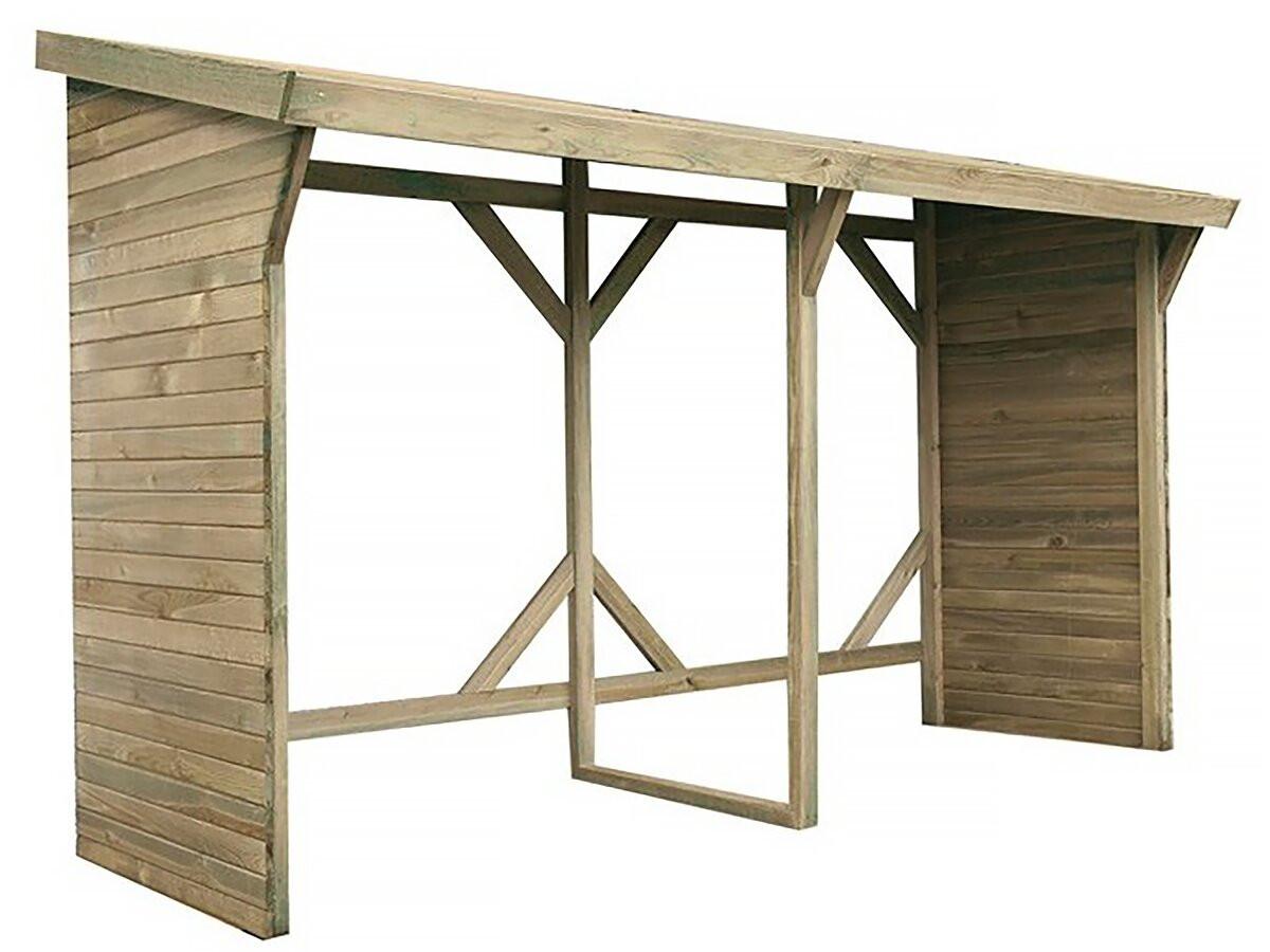 HOLZUNTERSTAND abri bûches - 2.5 m² - 2.78 x 0.90 x 1.85 m- 5 stères Braun - Braun, Holz (90/185/278cm) - Habitat Garten