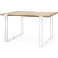 ESSTISCH Lilo rechteckig ausziehbar, Sonoma Eiche 140-240/80/76 cm - Weiß/Sonoma Eiche, Holzwerkstoff/Metall (80/240/76cm) - WFL GROUP