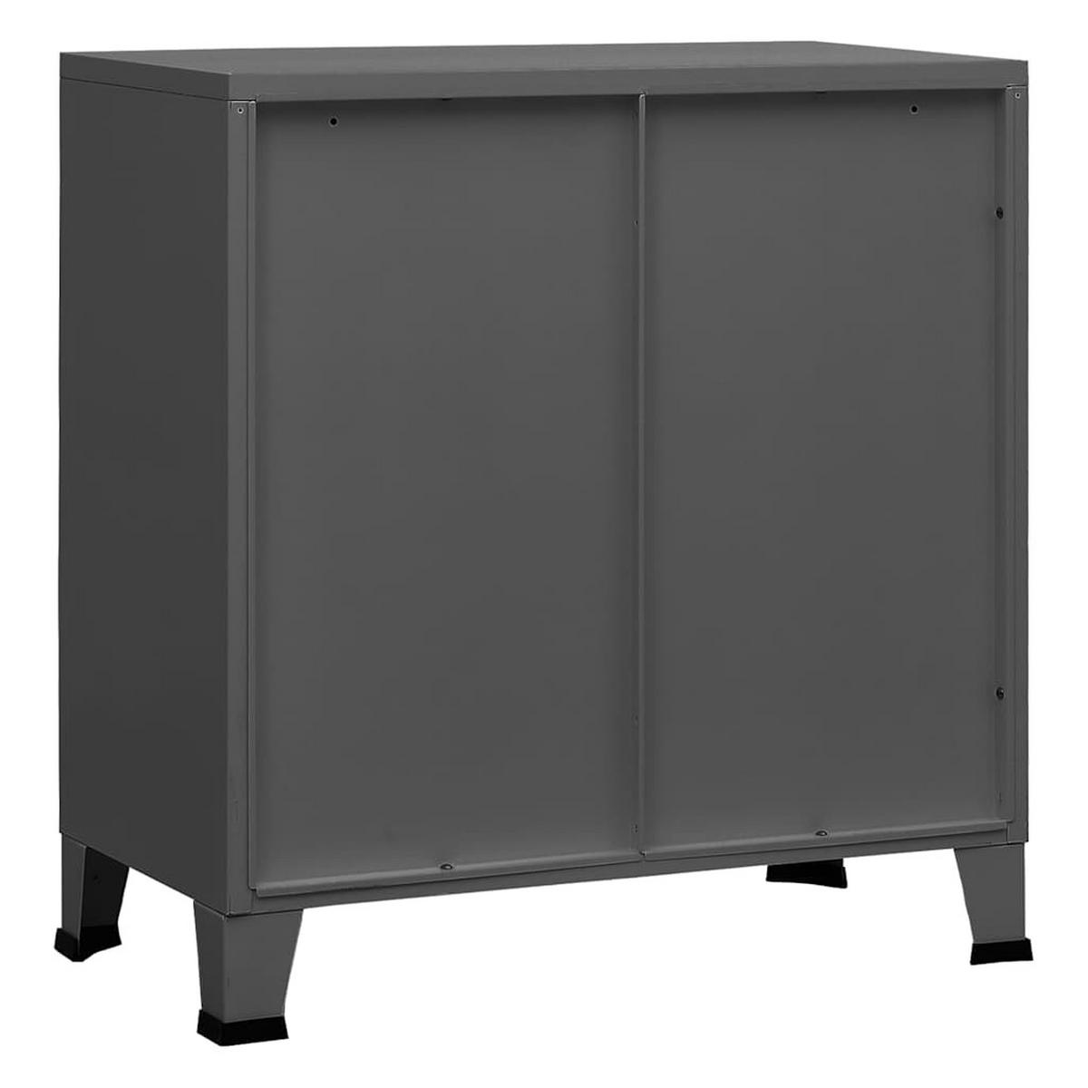 KOMMODE Kelley 75/40/80 cm - Anthrazit, Metall (75/80/40cm) - Nettlife