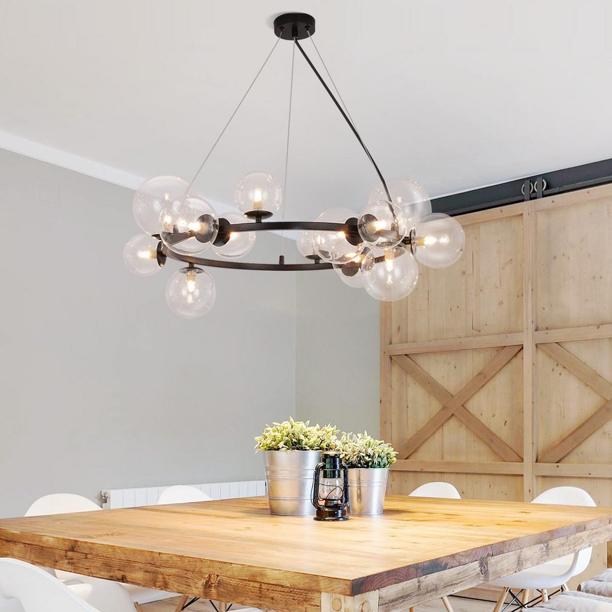 PENDELLEUCHTE Oliver 80/79.5/171 cm - Transparent, Metall (80/79.5/171cm) - ZMH