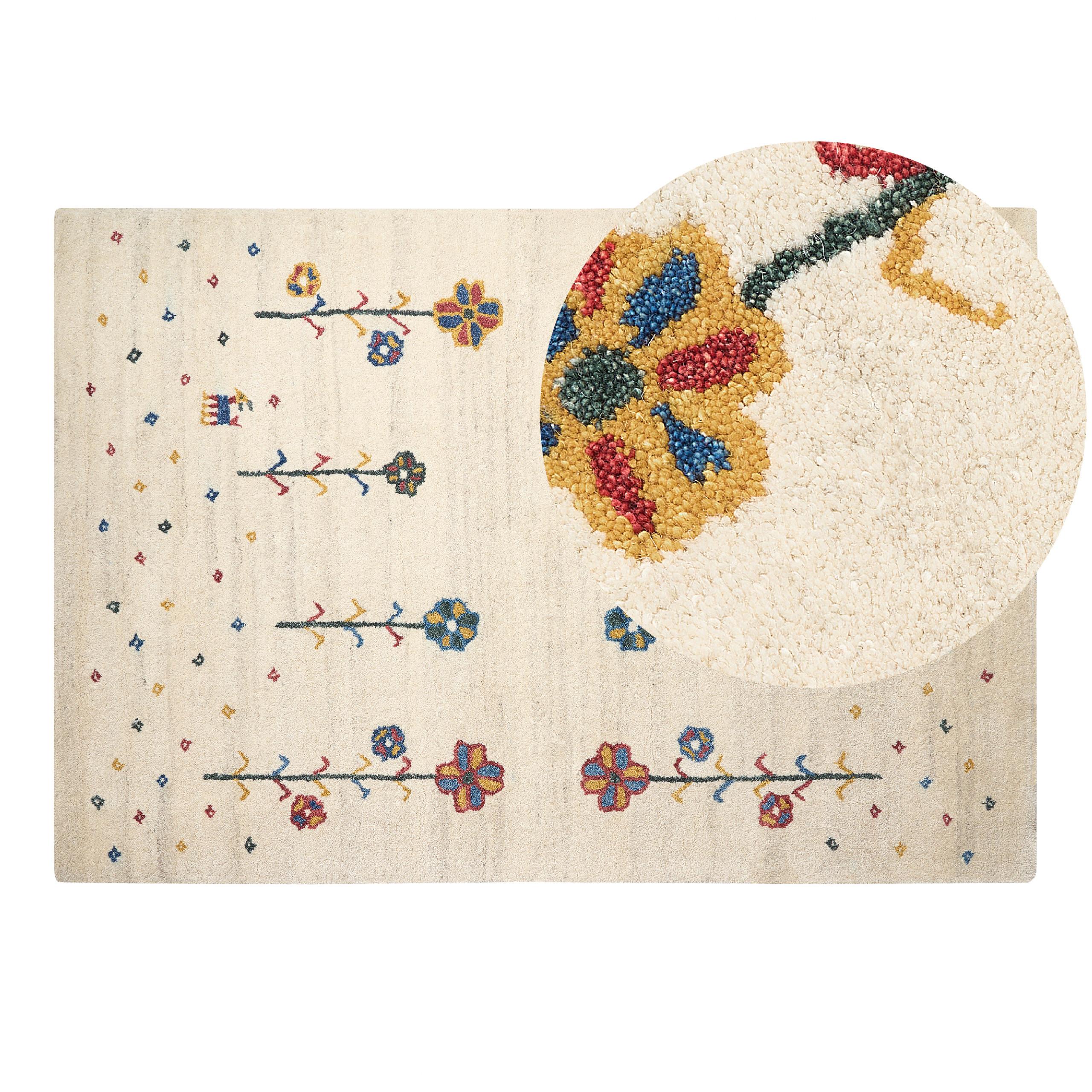 TEPPICH geflochten Husunlu 200/140 cm - Beige, Textil (140/200cm) - Beliani