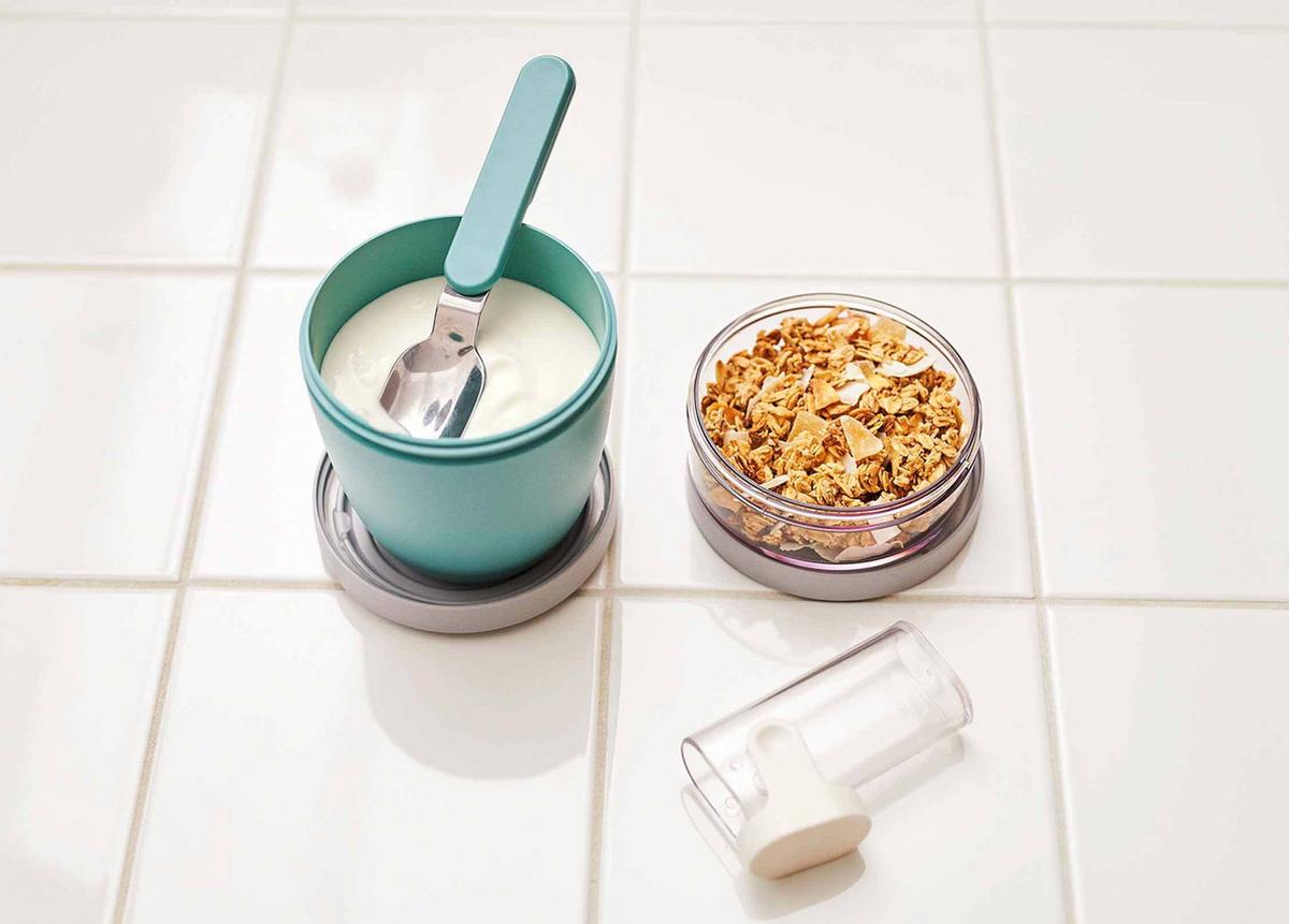 LUNCHPOT MINI Ellipse Vivid Mauve ø 9,1 cm - Rot/Rosa, Kunststoff (9.1/12.8/9.1cm) - Mepal