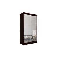 SCHWEBETÜRENSCHRANK FIORELLA 150/216/61 cm 2-türig mit Spiegel Wengefarben - Wengefarben, Holzwerkstoff (150/216/61cm) - MASSENO