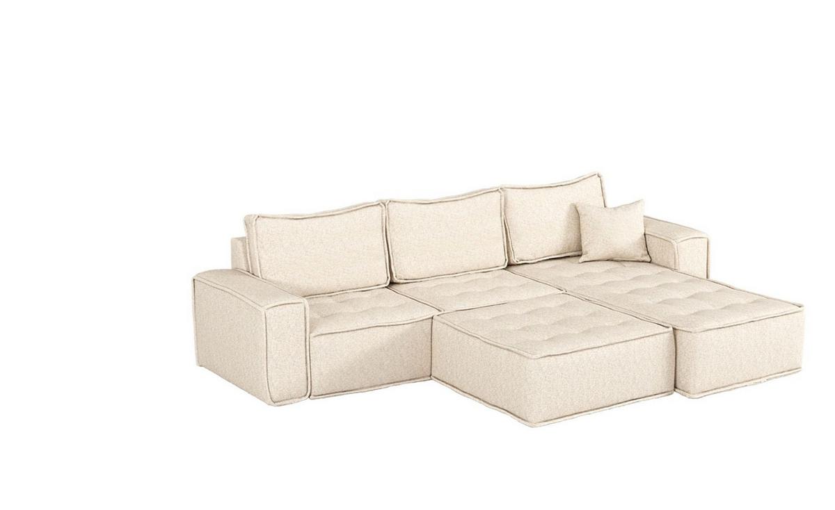 ECKSOFA Sande In Alpine - Hellbraun, Holzwerkstoff/Textil (292/192cm) - Fun Möbel