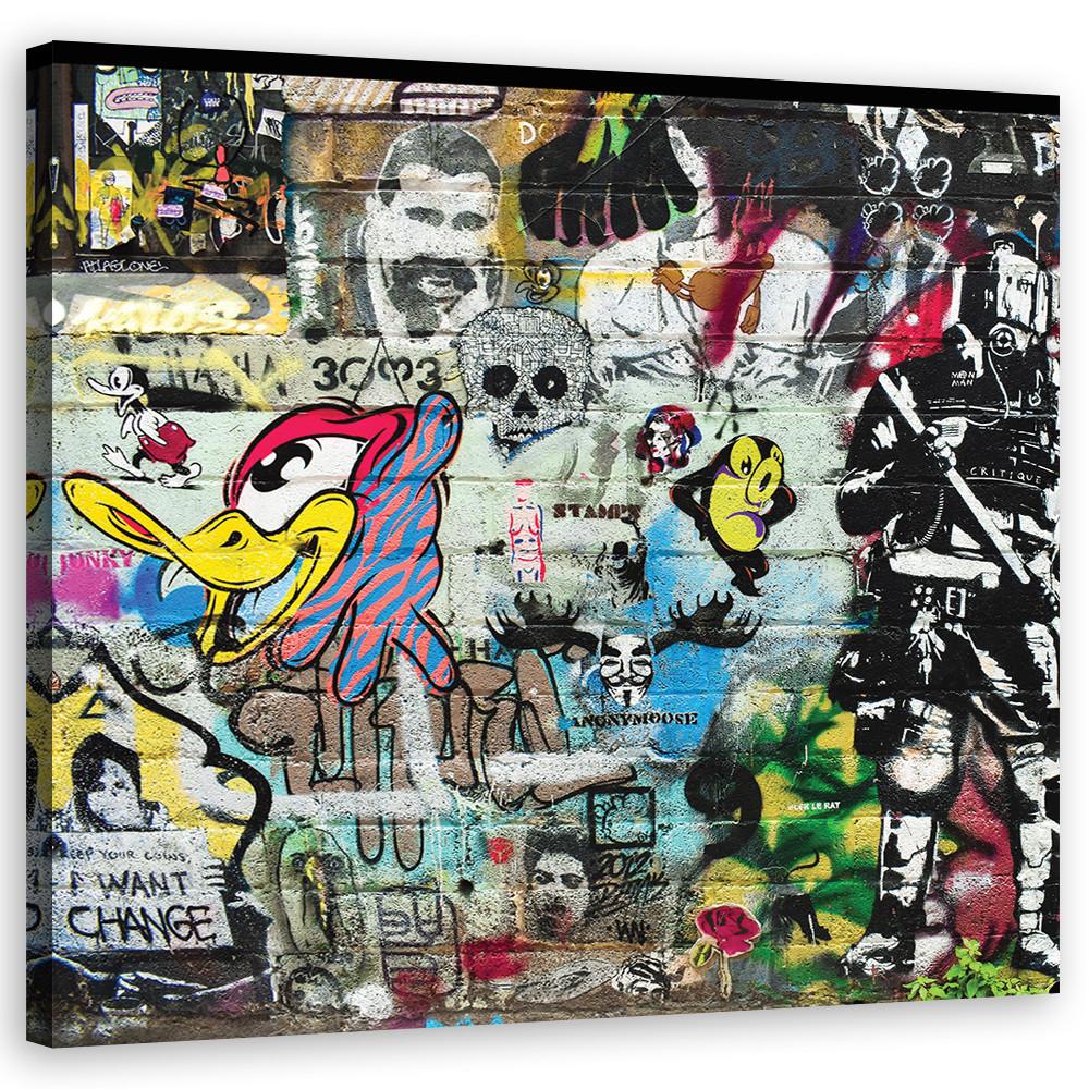WANDBILD, Abstrakt-Farben 30x30cm - Multicolor, Textil (30/30cm) - Feeby