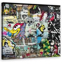 WANDBILD, Abstrakt-Farben 30x30cm - Multicolor, Textil (30/30cm) - Feeby