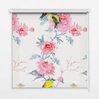 INNENROLLO - Fensterrollo - Rollo - 150x180 cm - Vögel auf Blumen - Gelb, Kunststoff (150/180/0.5cm) - TULUP