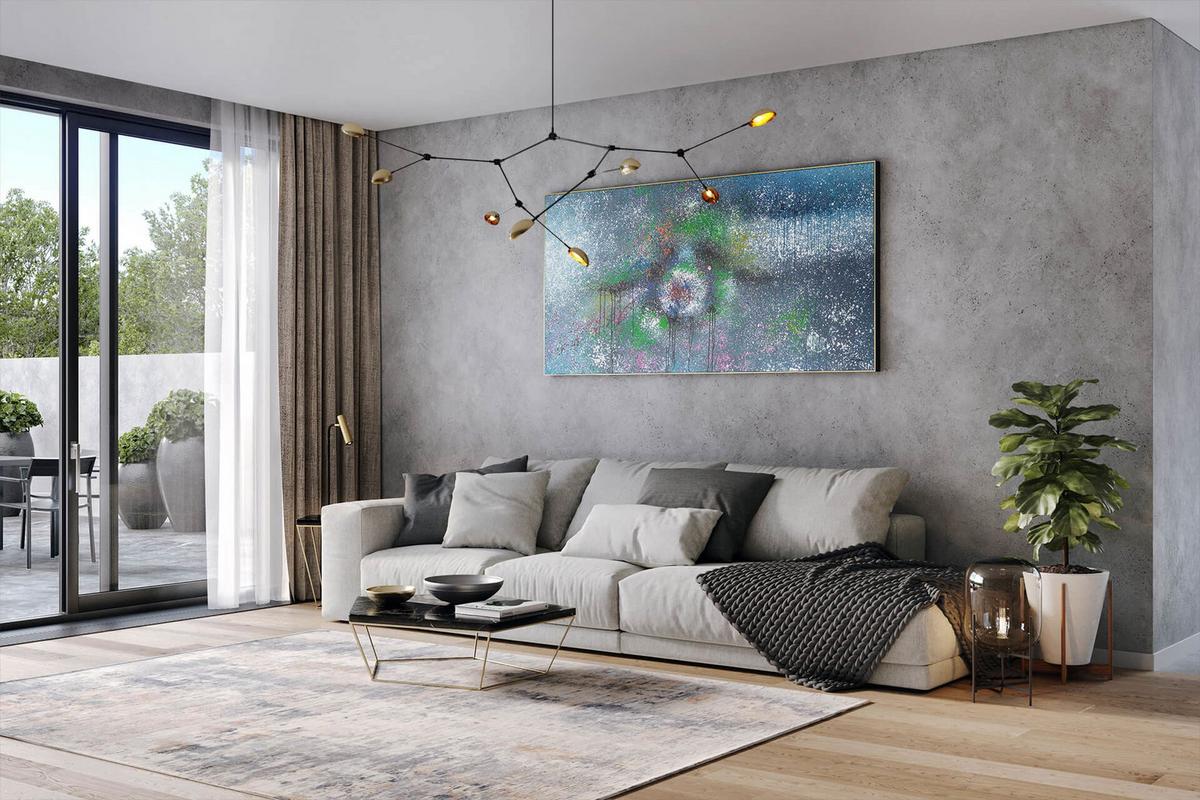 ÖLGEMÄLDE XXL Grün 200/100 cm - Grün, Holz/Textil (6.68/100cm) - KUNSTLOFT