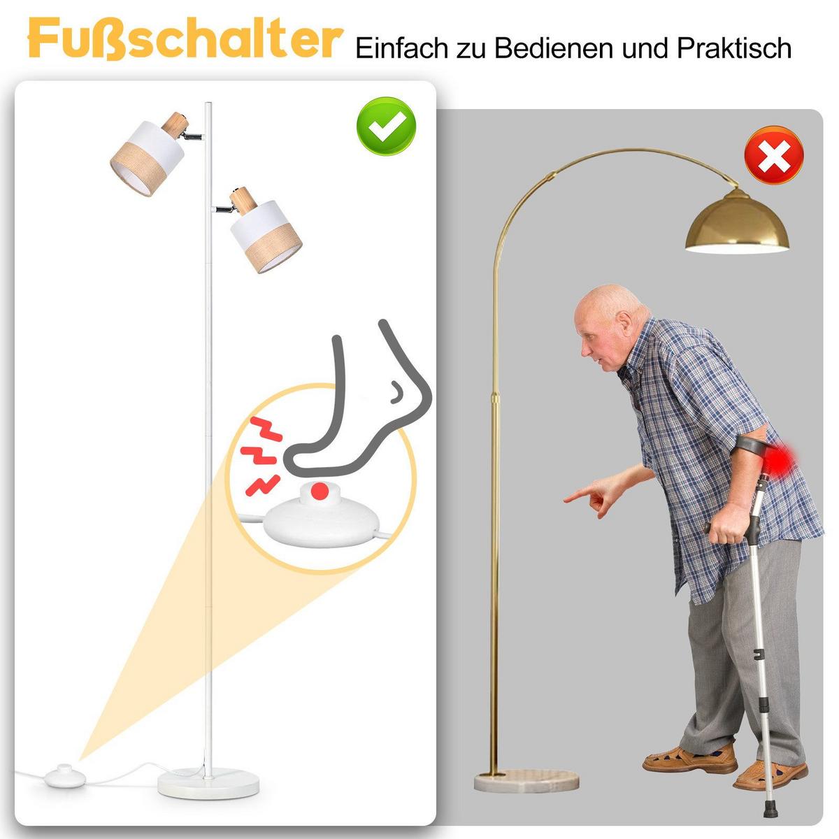 STEHLAMPE CALDWELL Ⅲ 27/22/145 cm - Schwarz, Metall (27/22/145cm) - Nettlife