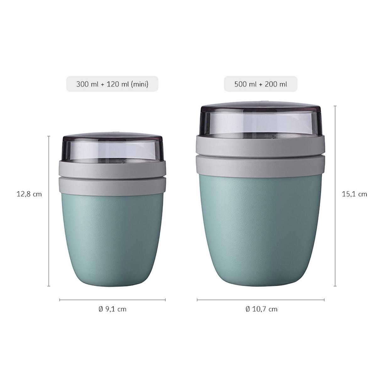 LUNCHPOT MINI + REGULAR Ellipse Nordic Blue New 2-tlg. - Hellblau, Kunststoff (2/2/2cm) - Mepal