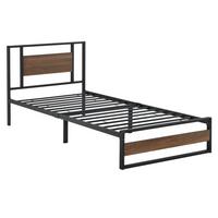 METALLBETT Villach - Schwarz, Metall (90/200cm) - [en.casa]