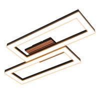 LED DECKENLEUCHTE Evoris 49/27/6 cm - Schwarz, Kunststoff/Metall (49/27/6cm) - ZMH