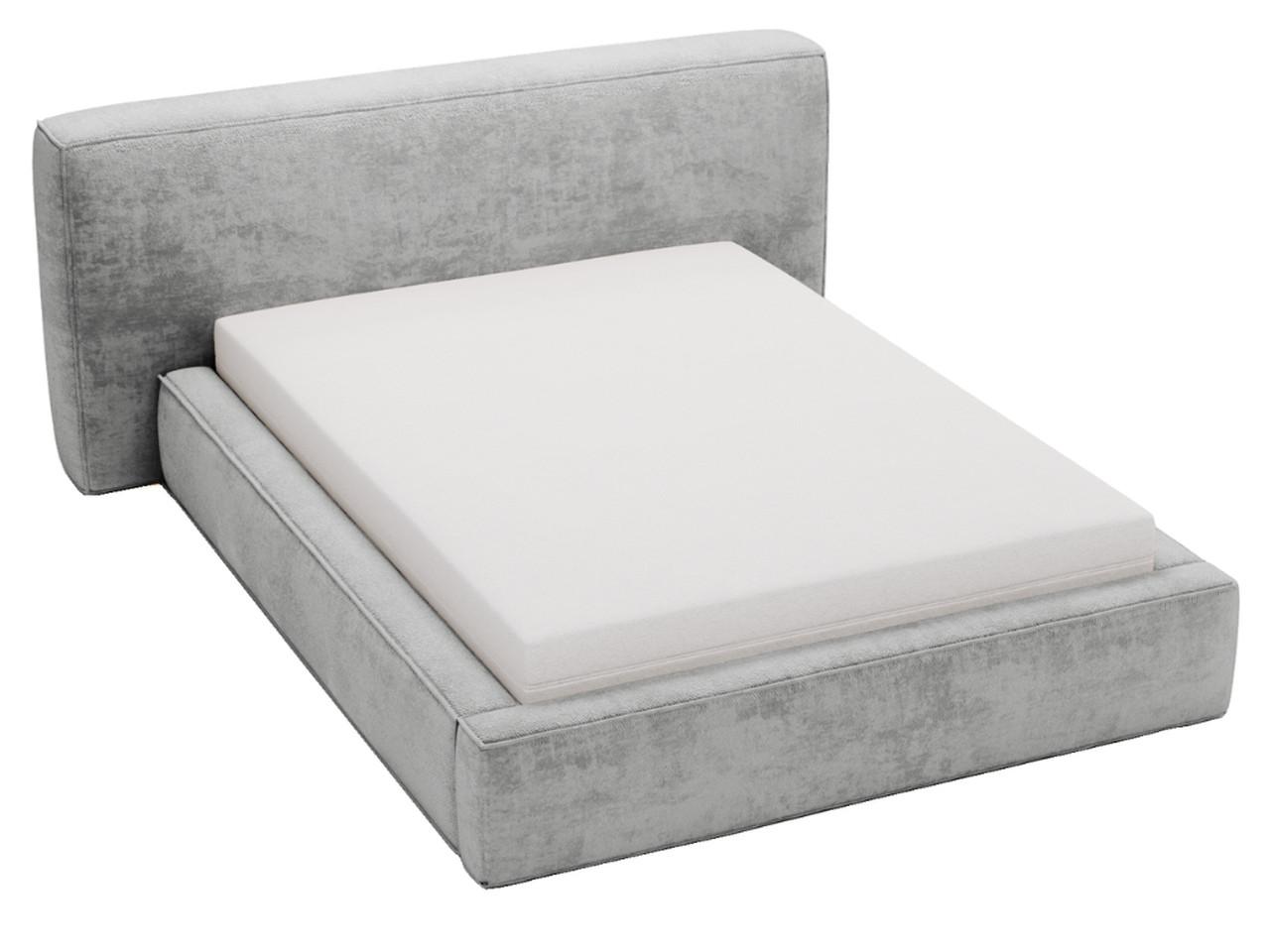 POLSTERBETT Monza 140x200 Hellgrau - Hellgrau, Textil (140/200cm) - Graingold