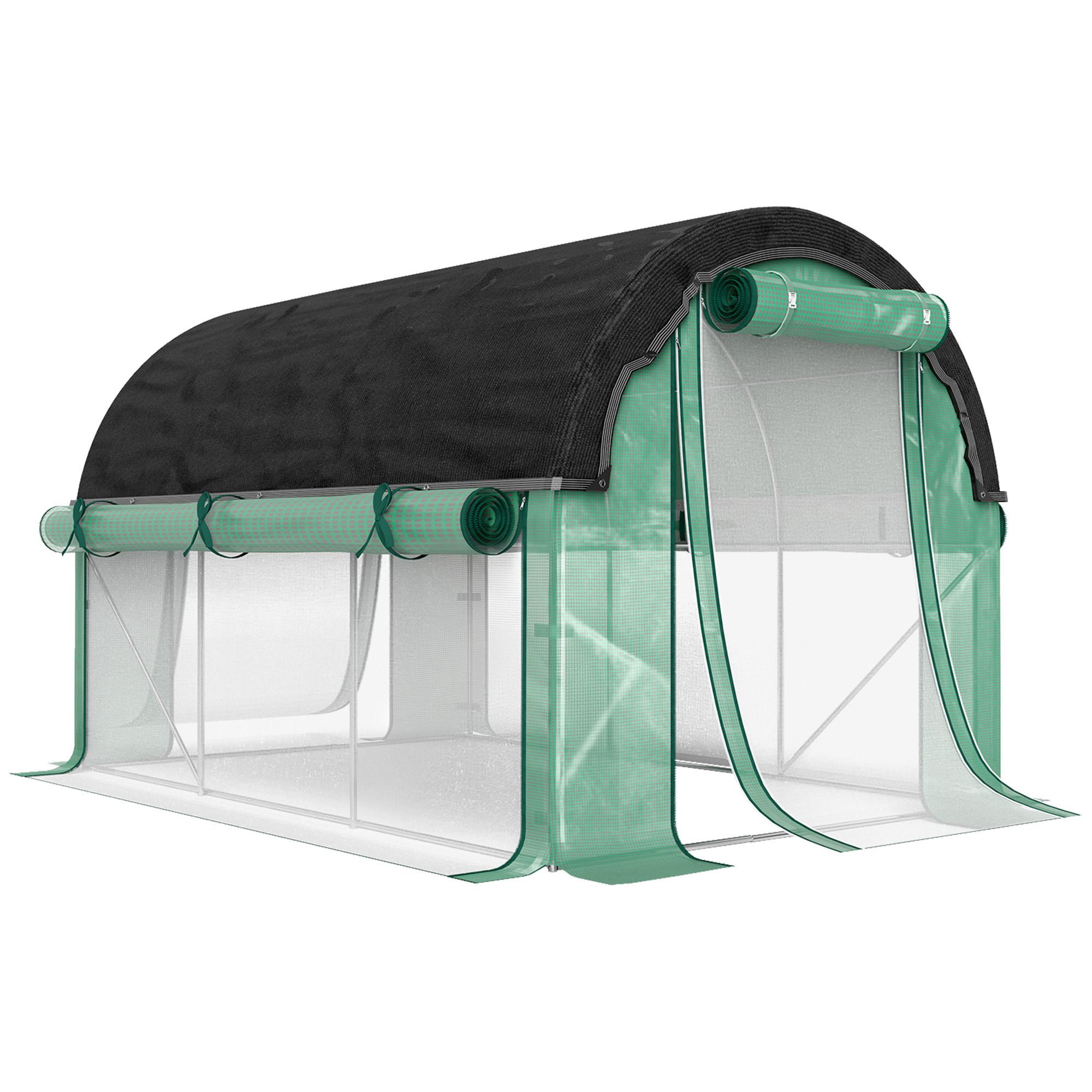 FOLIENTUNNEL, 300L x 200B x 198H cm - Grün, Kunststoff/Metall (200/198/300cm) - Outsunny