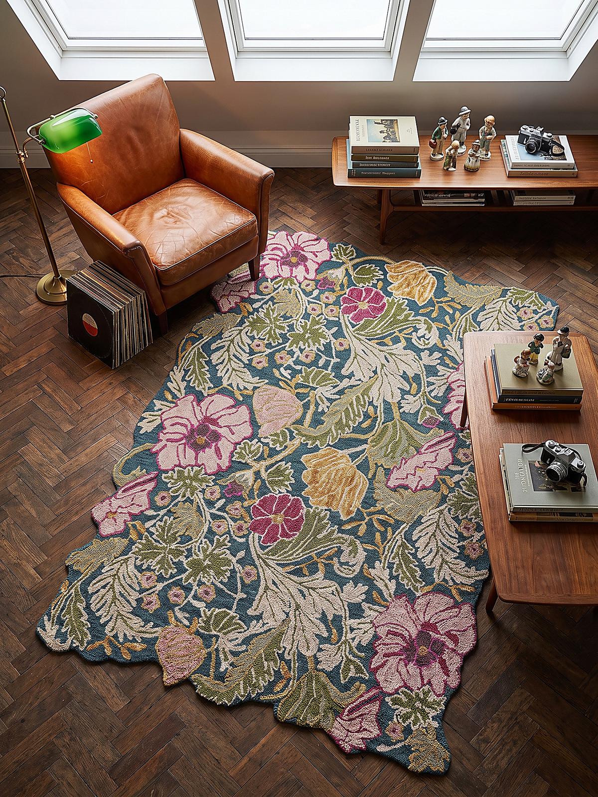 TEPPICH aus Wolle, handgetuftet, CHAR, in Multi, Blütenmuster, 120 x 170 cm - Multicolor, Textil (120/170cm) - KADIMA DESIGN