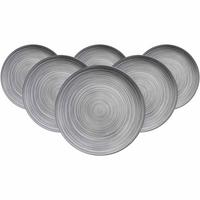SPEISETELLER Sendai Wirbel grau ø 27 cm 6er Set - Grau, Keramik (27cm) - Ritzenhoff Breker