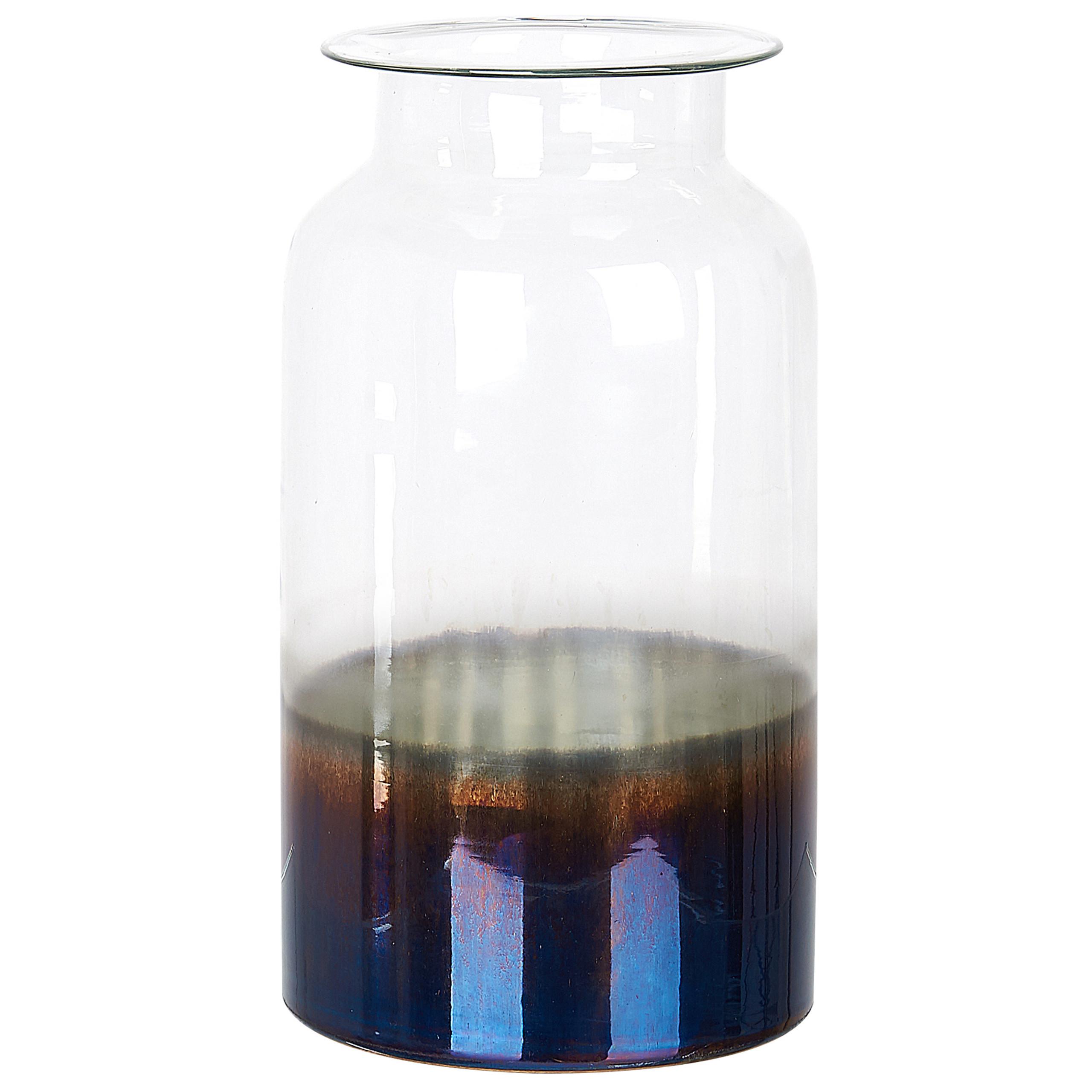 BLUMENVASE Glas bunt Bhature - Multicolor, Glas (27cm) - Beliani