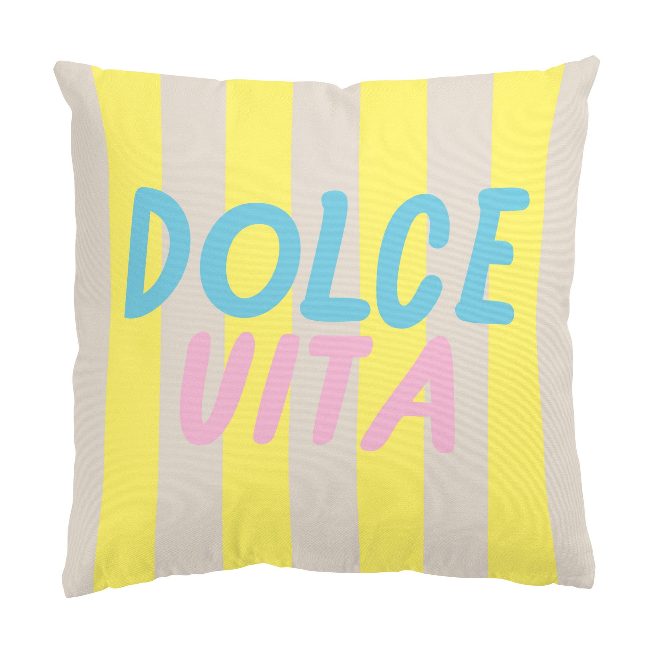 KISSENBEZUG PopArt Sommer Dolce Vita 40/40 cm - Gelb, Textil (40/40cm) - Bilderwelten