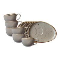 ESPRESSOTASSEN MIT UNTERTASSEN Taste taupe 95 ml 6er Set - Taupe, Keramik (10.5/6/14cm) - Ritzenhoff Breker