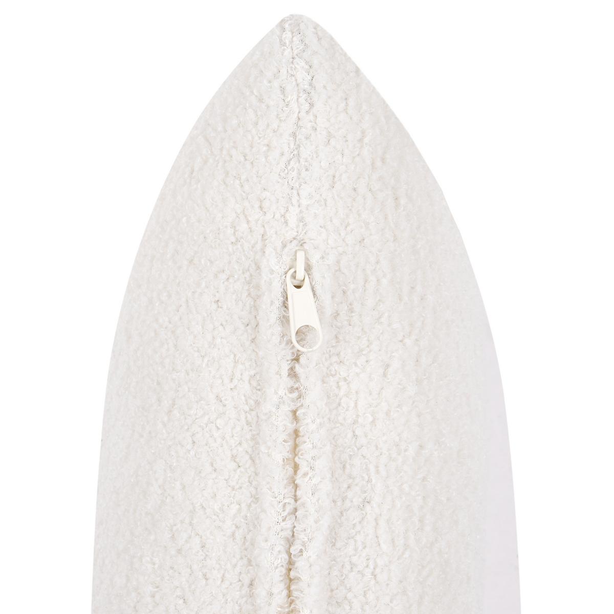 SESSEL Bouclé Cremeweiß Selde - Hellbraun/Weiß, Textil (67/82/82cm) - Beliani