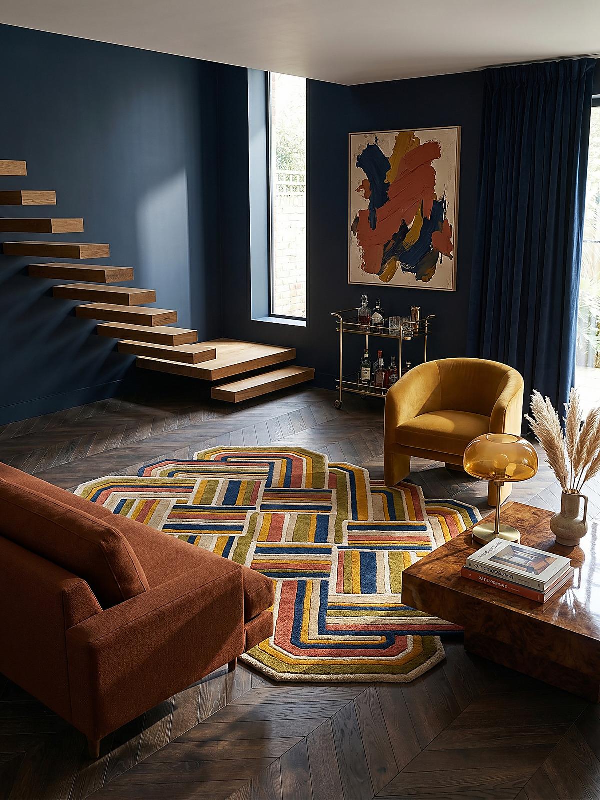 TEPPICH aus Wolle SOAR in Terrakotta, geometrisch, 140 x 200 cm - Rot, Textil (200/140cm) - KADIMA DESIGN