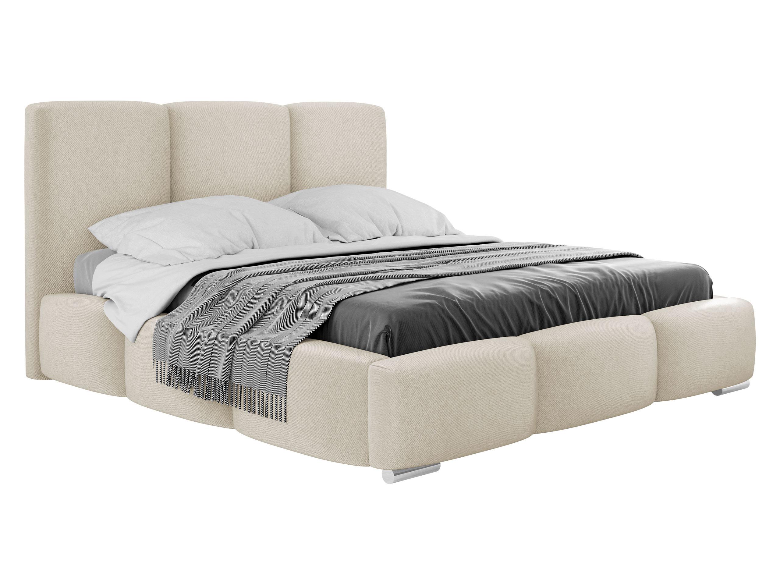POLSTERBETT Olweria - Chromfarben/Naturfarben, Holz/Textil (160/200cm) - MIRJAN24