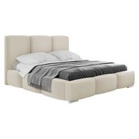 POLSTERBETT Olweria - Chromfarben/Naturfarben, Holz/Textil (160/200cm) - MIRJAN24