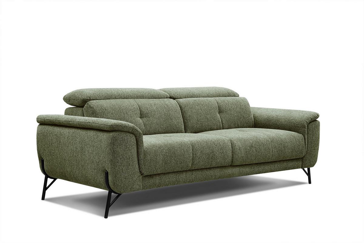 SOFA AVENA 3-Sitzer, olivgrün - Olivgrün, Holzwerkstoff/Textil (204/80/108cm) - Wozimo