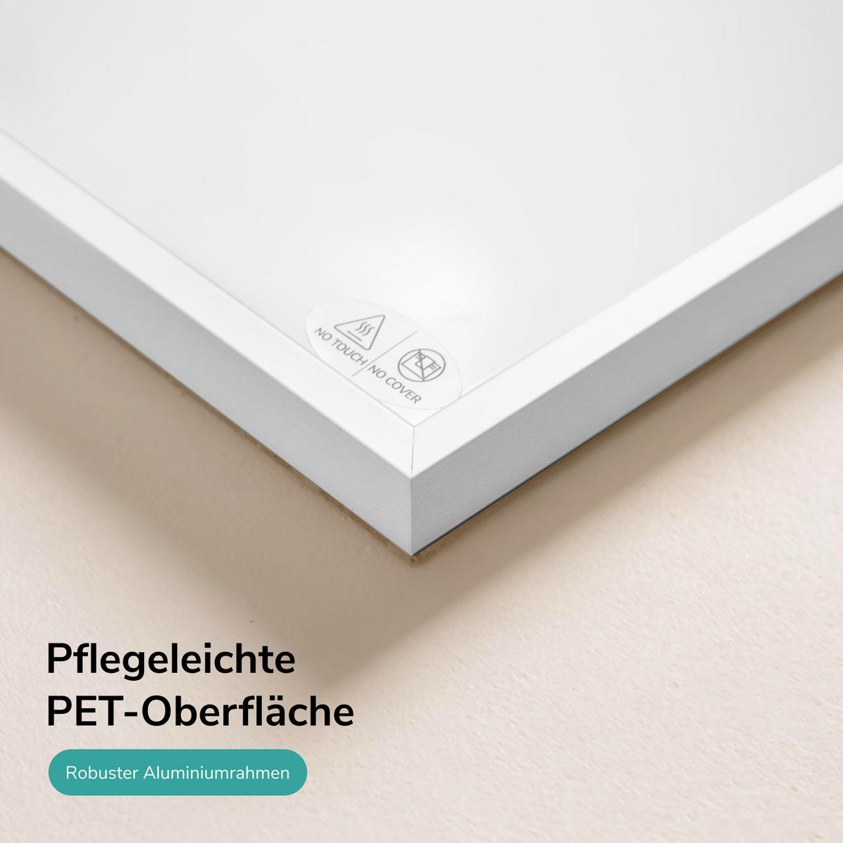WANDKONVEKTOR Elektrisch 1000 W mit Thermostat und App Steuerung 119,5/59,5 cm - Weiß, Kunststoff/Metall (119.5/59.5/2cm) - EMKE