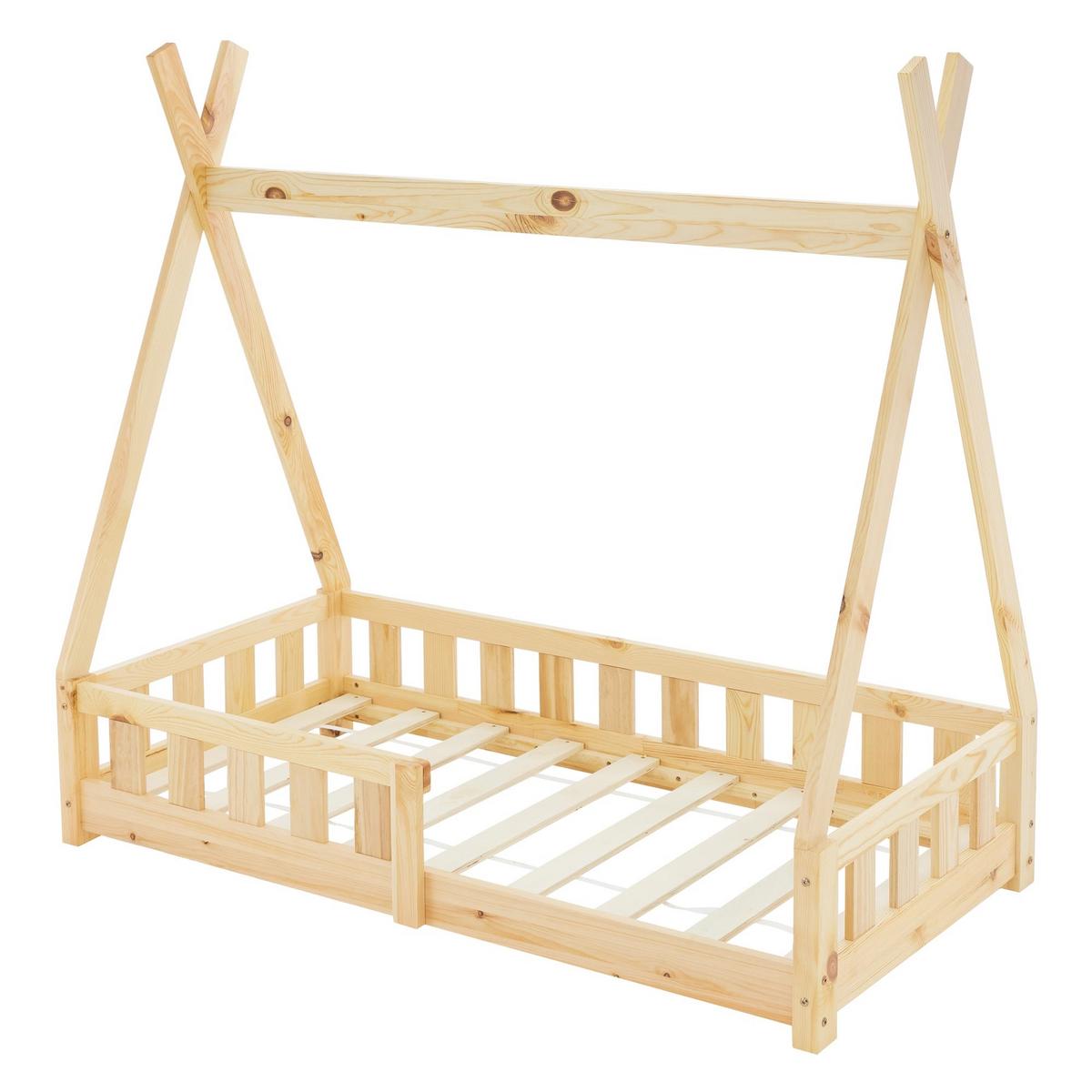 KINDERBETT Tipi 70x140 cm Natur - Naturfarben, Holz (70/140cm) - ML-DESIGN