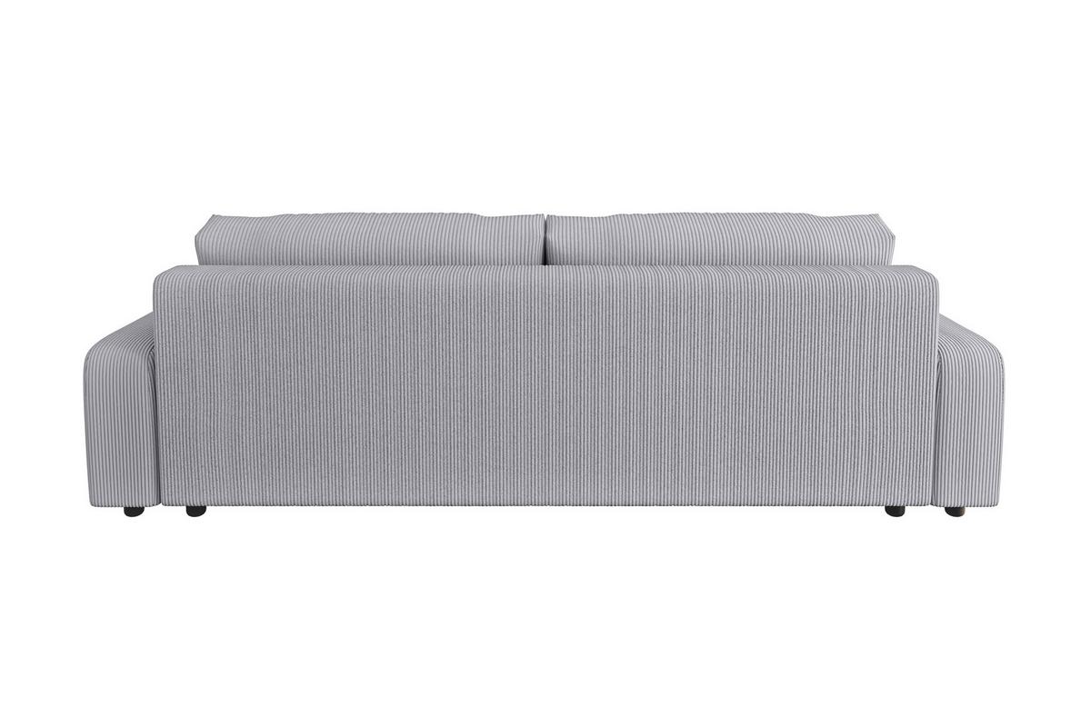 BIGSOFA Emma Hellgrau Cord - Hellgrau/Schwarz, Holz/Kunststoff (234/78/122cm) - S-Style Möbel