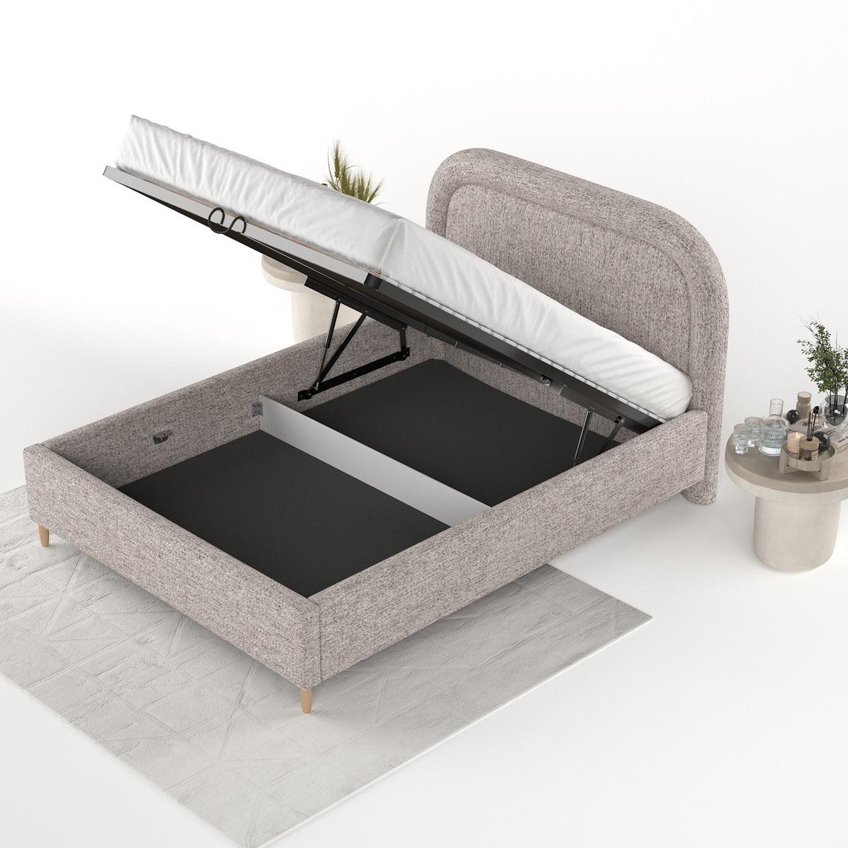 POLSTERBETT Zoya 120/200 cm Beige im Neve Stoff - Beige/Naturfarben, Holz/Holzwerkstoff (120/200cm) - AltaBeds