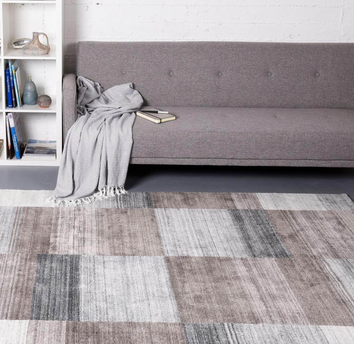 VISKOSETEPPICH Montana Luxury 90x160 cm - Braun, Textil (90/160cm) - THEKO