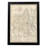 POSTER Vintage Karten – Frankreich A3 Schwarzer Rahmen - Schwarz, Papier (29.7/5/42cm) - Nacnic