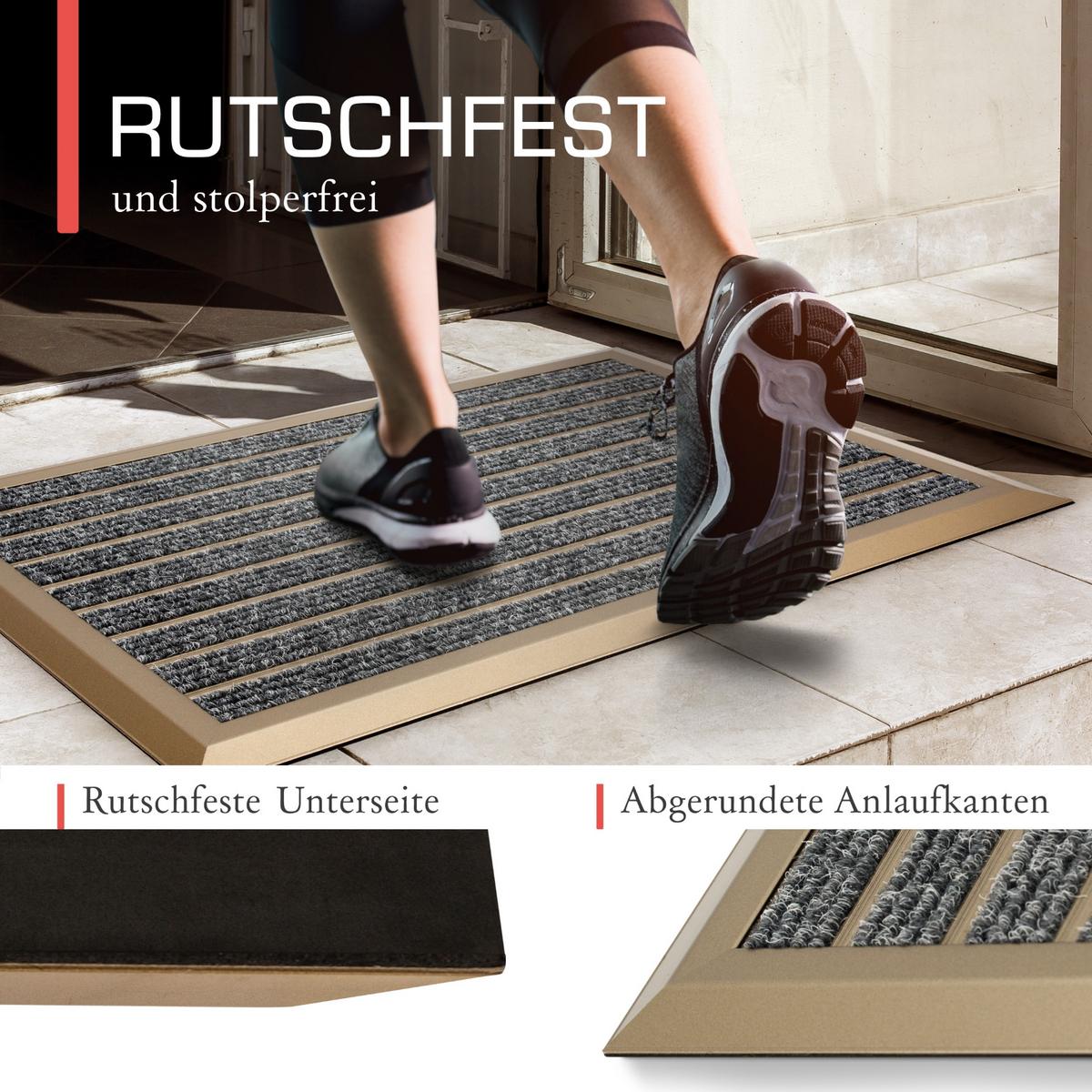 ALU-FUSSMATTE AluGant DL - Champagner, Metall (60/40cm) - BoMoe