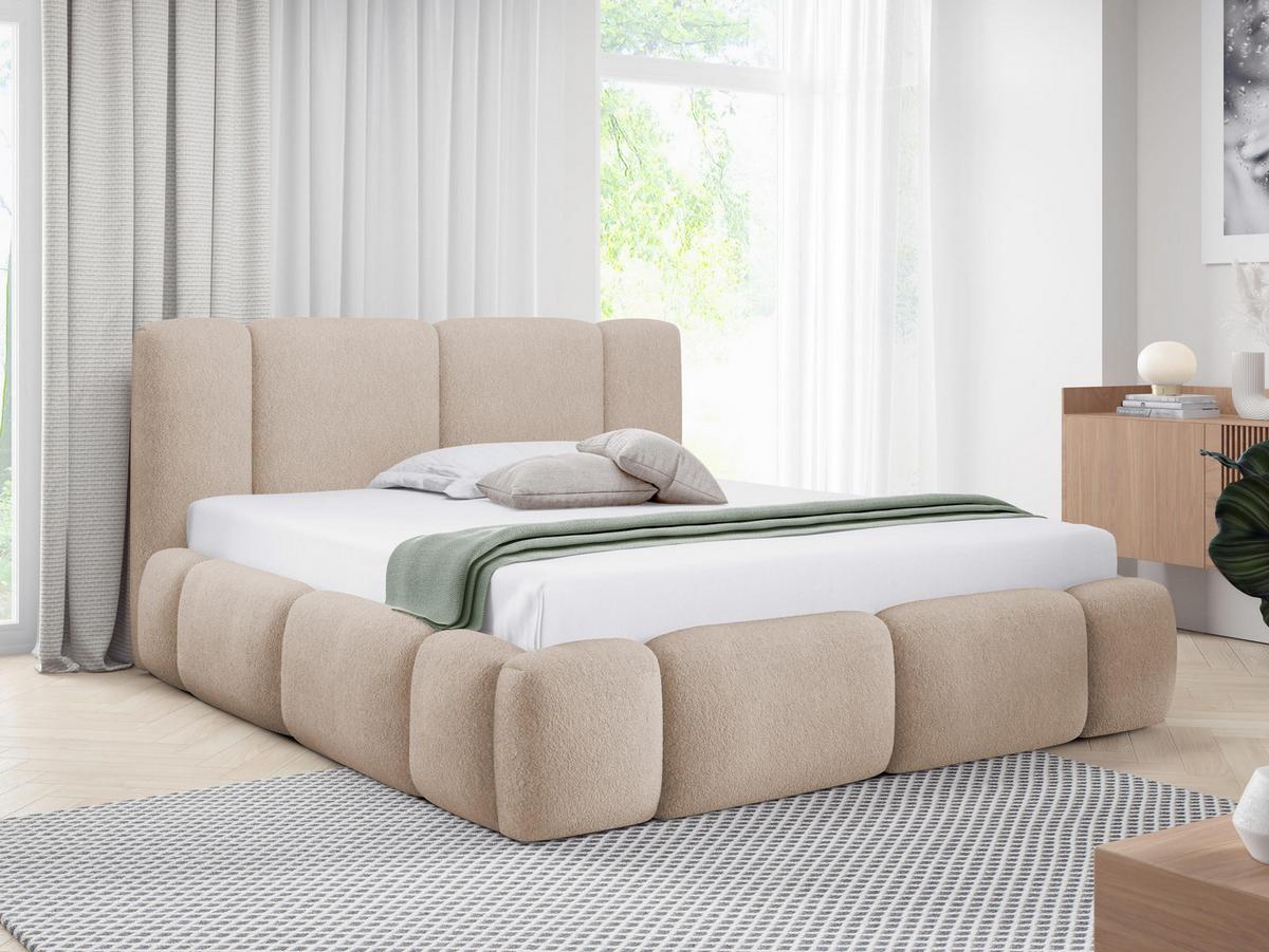 POLSTERBETT Bianco Boucle - Beige, Holz/Textil (160/200cm) - MIRJAN24
