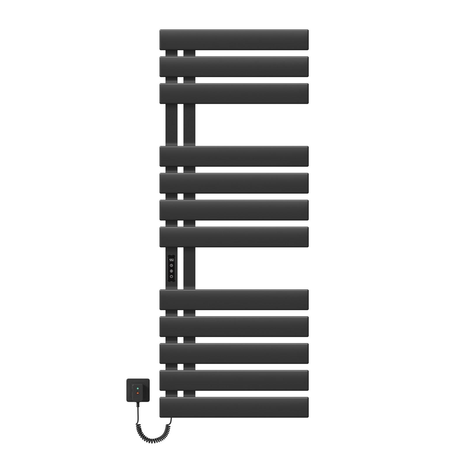 HEIZKÖRPER Elektrisch WLAN Thermostat Schwarz 130/50 cm - Schwarz, Metall (50/130/11cm) - EMKE