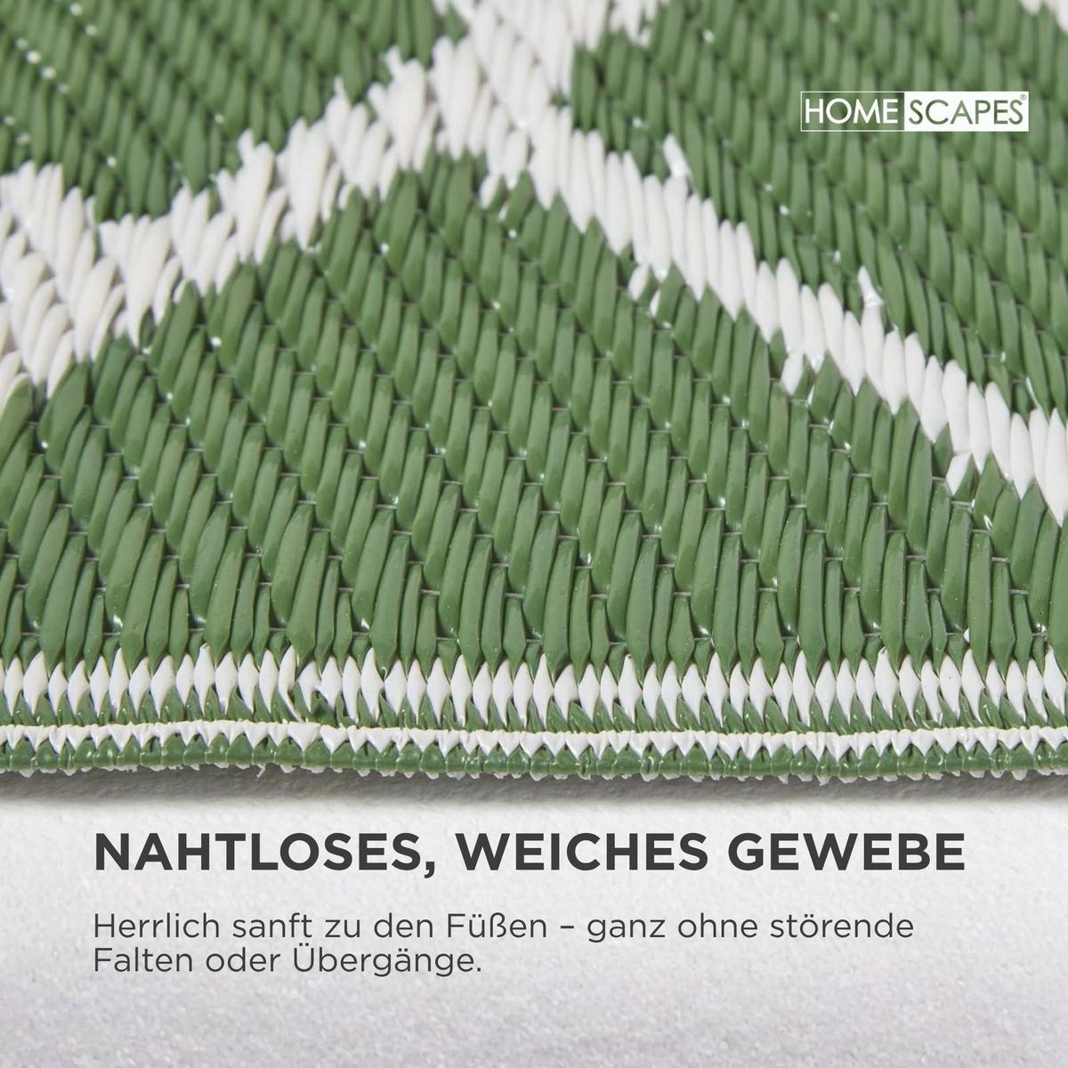 OUTDOORTEPPICH Ada, floral gemustert 120/180 cm - Dunkelgrün, Kunststoff (120/180cm) - Homescapes