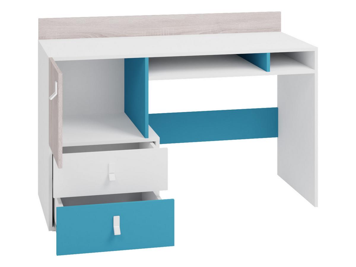 SCHREIBTISCH Planet 09 - Blau/Eichefarben, Holzwerkstoff (125/55/86cm) - MIRJAN24