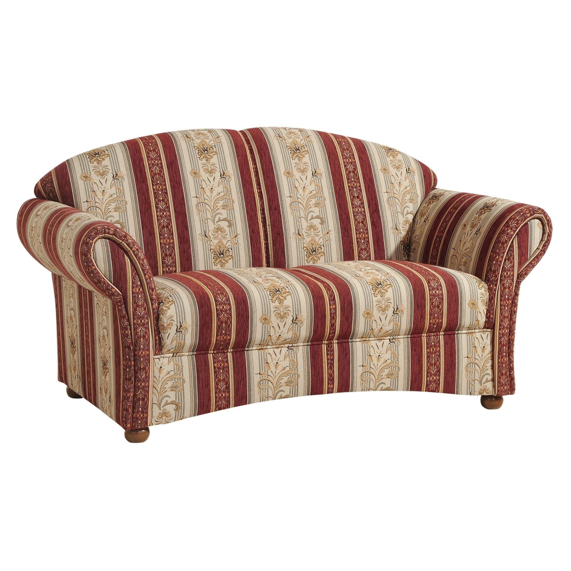 SOFA 2-Sitzer Kama Bezug Chenille Buche nussbaum dunkel / rot - Rot, Kunststoff (151/85/81cm) - 58aufmkessel