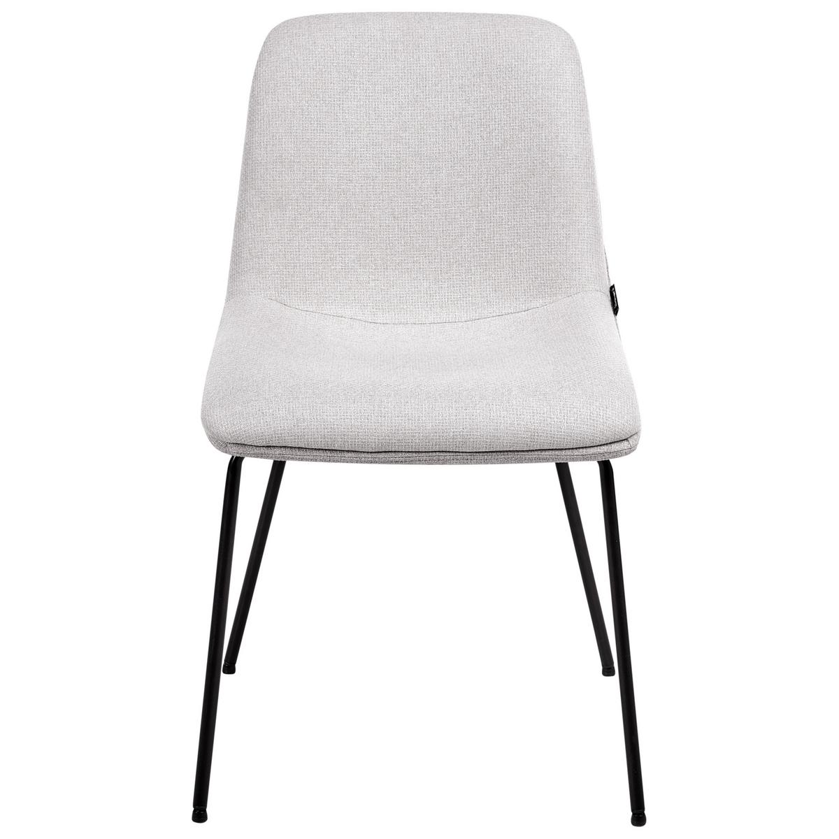 ESSZIMMERSTUHL 2er-Set Hellgrau Lorida - Hellgrau, Textil (46/81/55cm) - Beliani