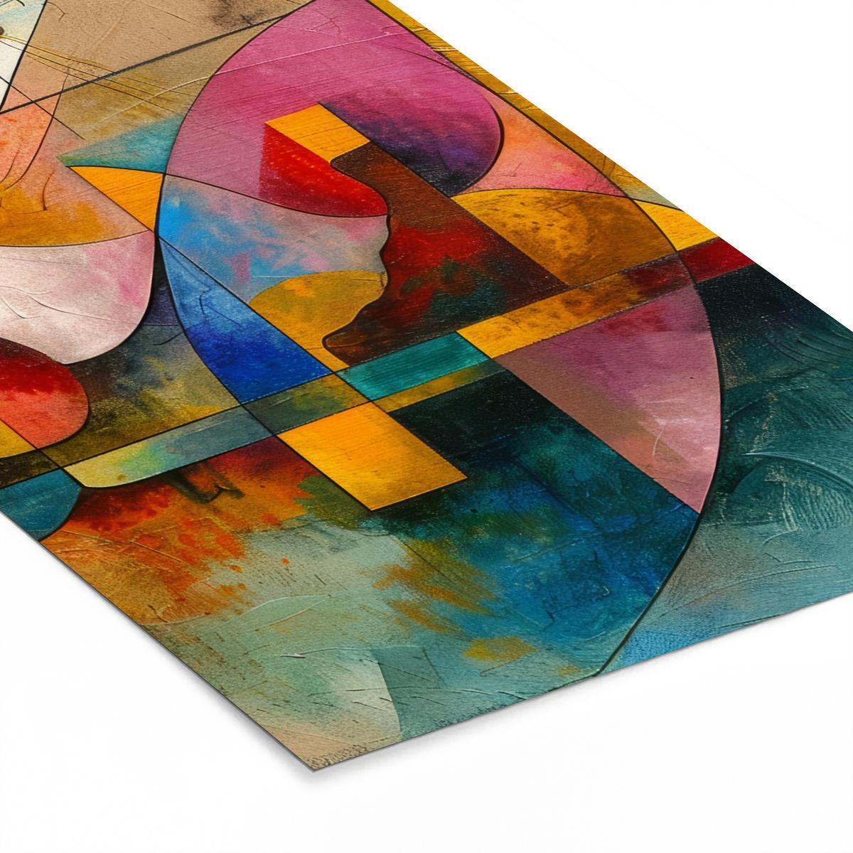 POSTER MIT RAHMENGERAHMTES BILD Kunst - Abstrakt - Modern 60x90 cm - Gelb, Papier (60/90cm) - MuchoWow