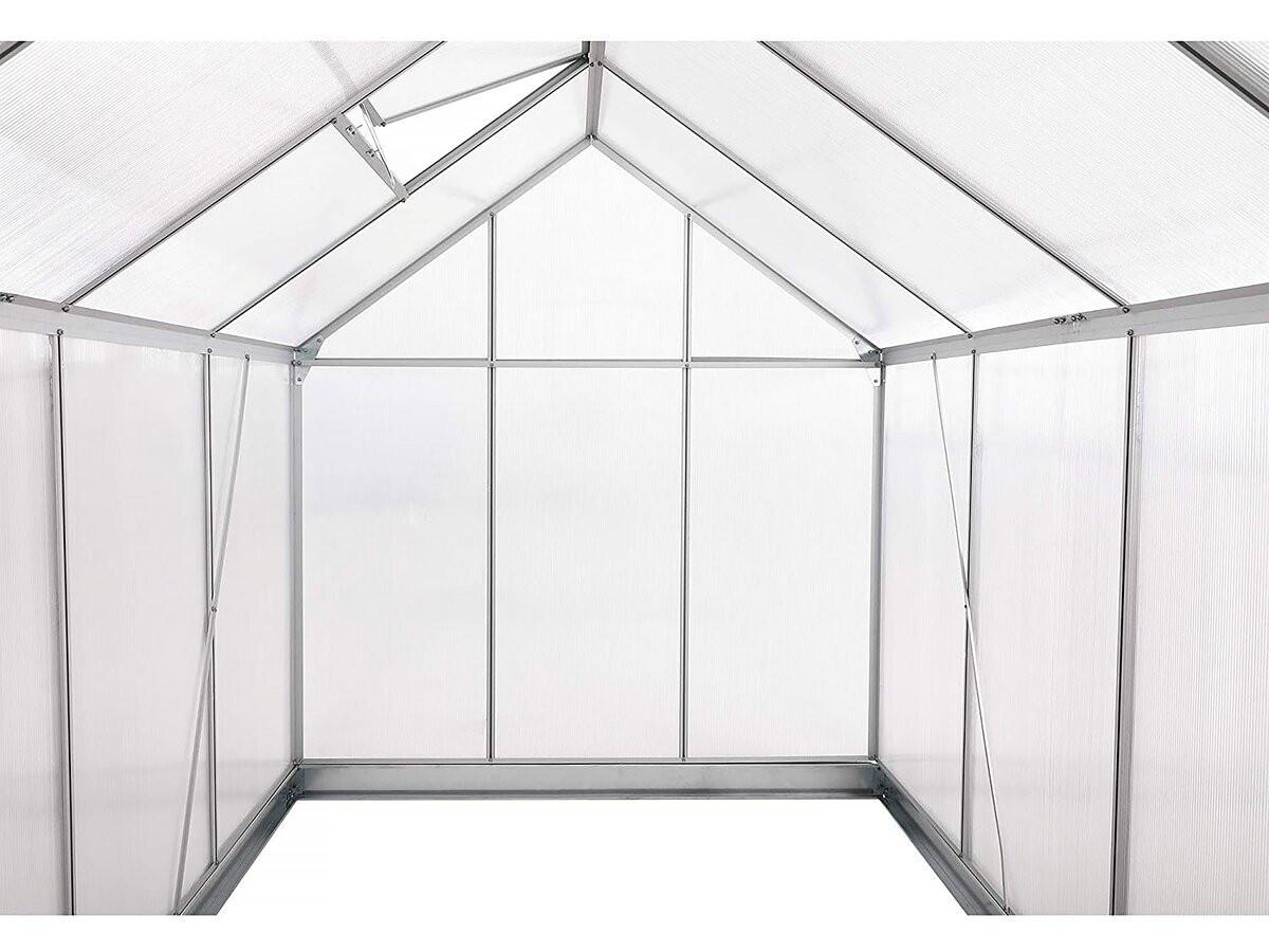 GEWÄCHSHAUS POLYCARBONAT basilic Grau - Grau, Metall (190/195/190cm) - Habitat Garten