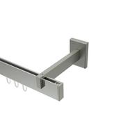 GARDINENSTANGE INNENLAUF Smartline Paxo 200 cm, 1-läufig, 14x35 mm Edelstahl-Optik - Edelstahlfarben, Metall (200cm) - INTERDECO