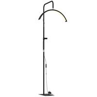 LED-HALBMOND-WIMPERN-LAMPE Stahl Kunststoff Schwarz - Schwarz, Metall (77.5/20.5/186cm) - HOMCOM