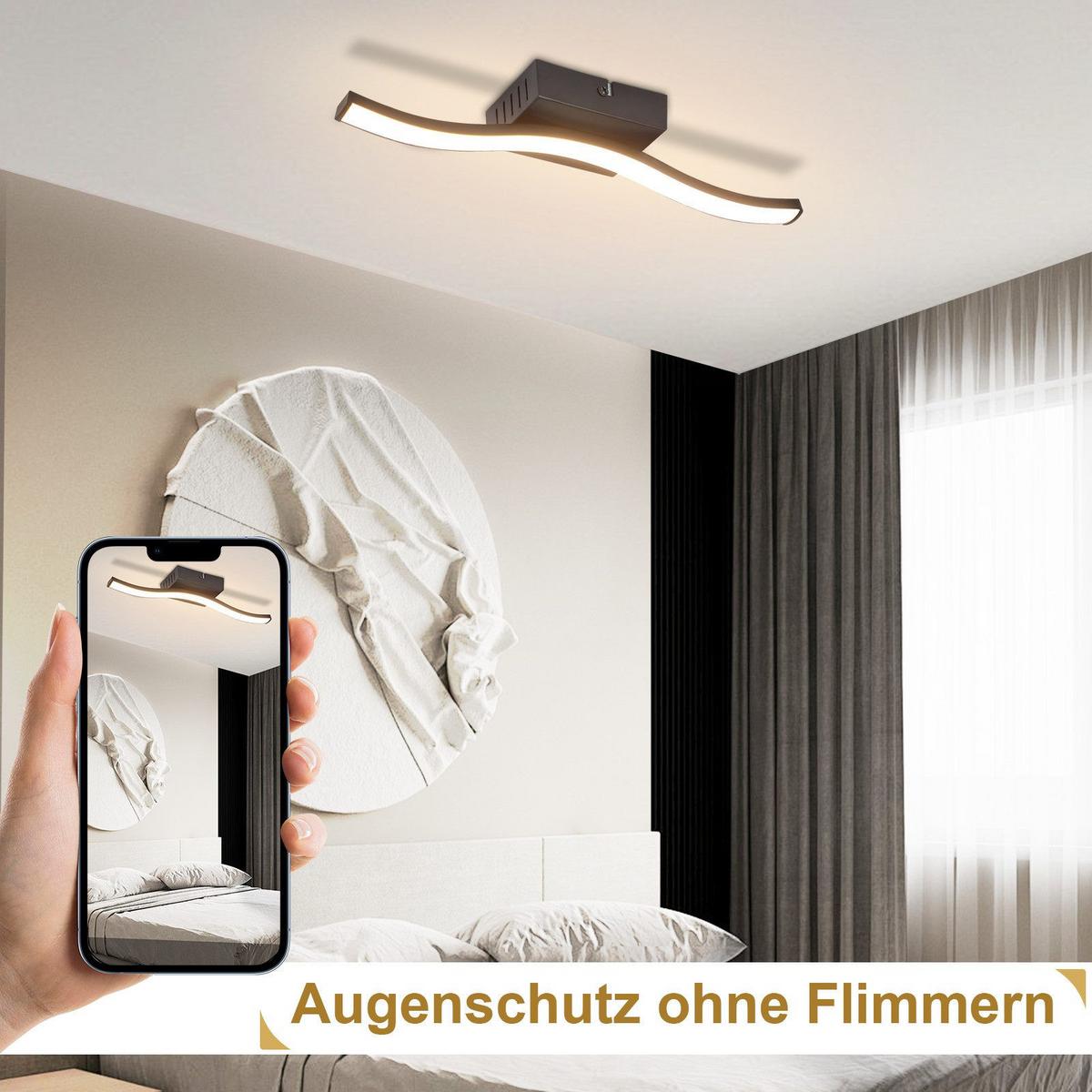 LED-DECKENLEUCHTE Leavitt 7/34.5/5.5cm - Schwarz, Kunststoff (34.5/7/5.5cm) - Nettlife