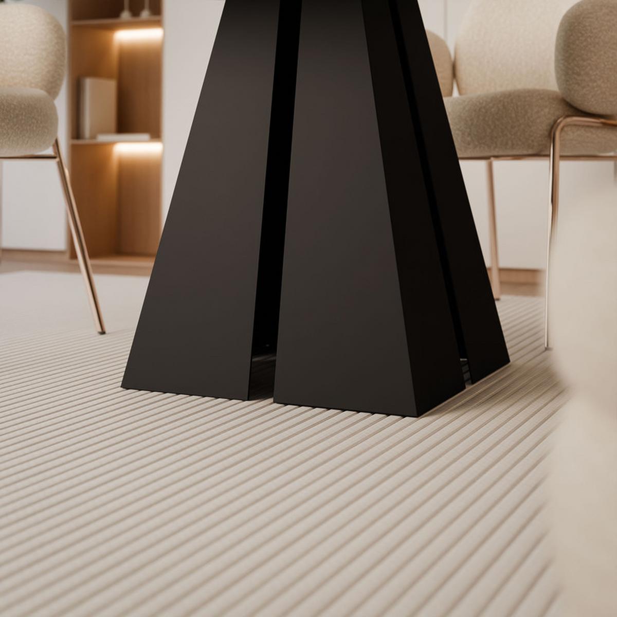 AUSZIEHTISCH ZELO 120/60/76 cm, Schwarz / Bianco (Weiß) - Perlmutt/Schwarz, Holzwerkstoff/Metall (60/120/76cm) - Idohome