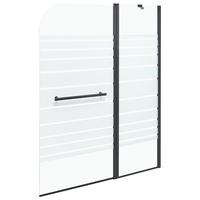BADEWANNENAUFSATZ 140/100 cm Schwarz Tuapi - Transparent/Schwarz, Glas (100/140cm) - Beliani